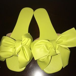 Lime Green Bow Sandal